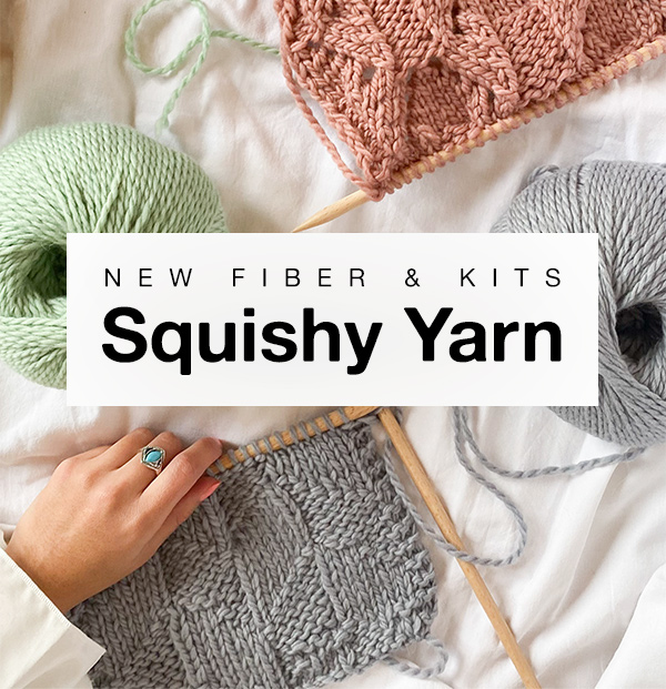 Nueva fibra y kits. Squishy Yarn.
